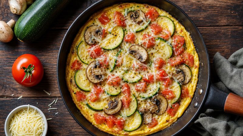 Boerenomelet met groenten