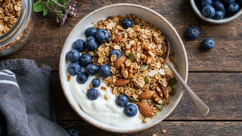 Zelfgemaakte granola