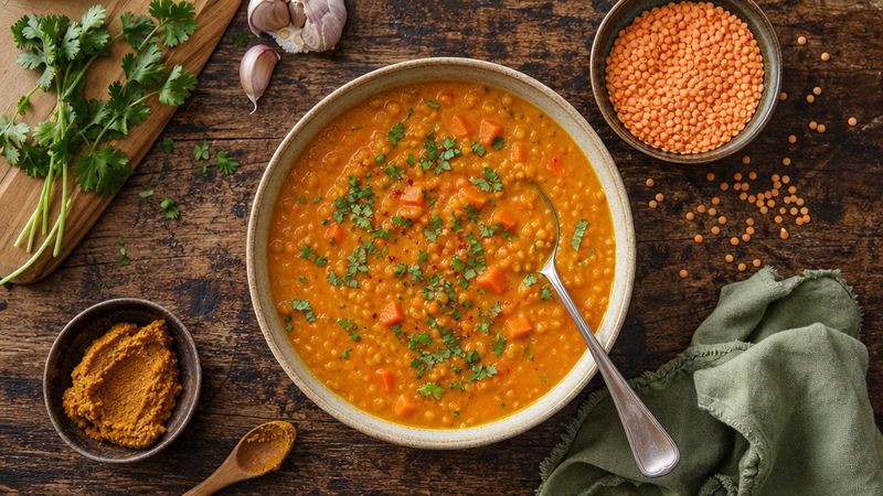 Rode-linzencurrysoep