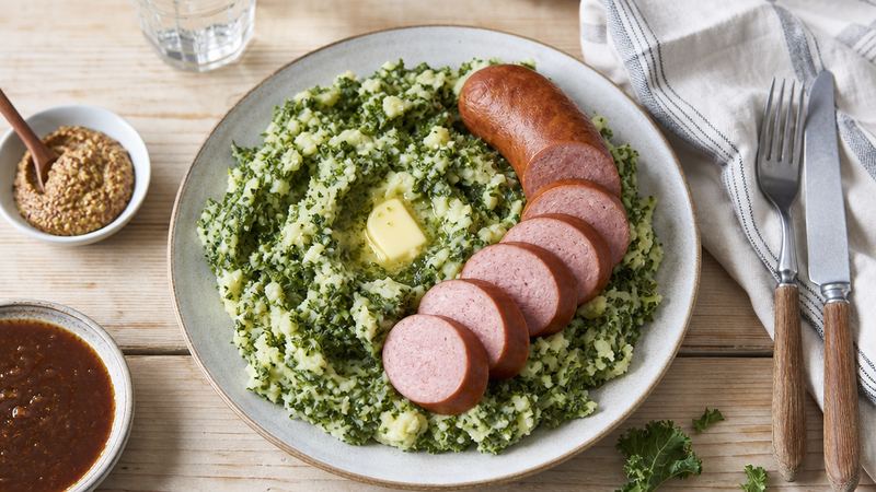 Boerenkoolstamppot met rookworst