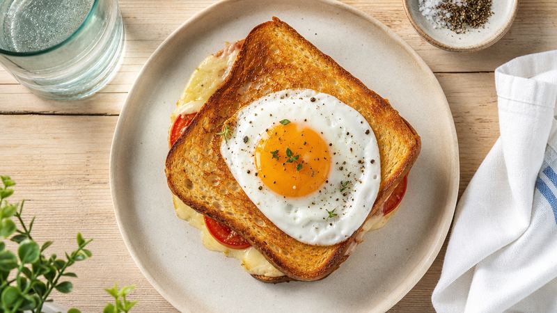 Tosti met kaas, tomaat en ei