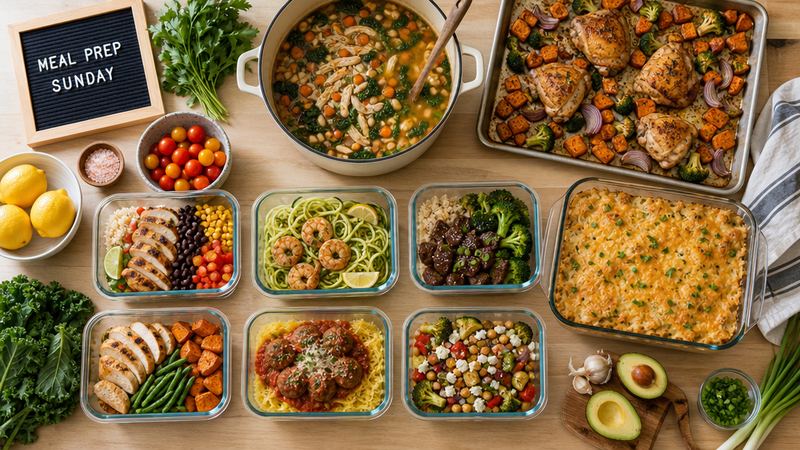 Meal-Prep Weekmenu: Zondag Koken, Doordeweeks Klaar